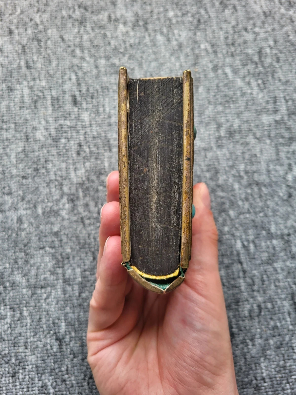 Ancient Jewish Prayer Book Engraved Metal Siddur Turquoise Stones Jerusalem – photo 13